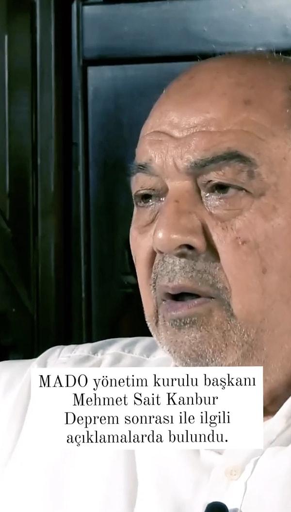 MADO Yönetim Kurulu Başkanı Mehmet Sait Kanbur, firmanın fabrikasından Kahramanmaraşlılara su stoğu sağlanmadığı yöndeki eleştirilere yanıt verdi.