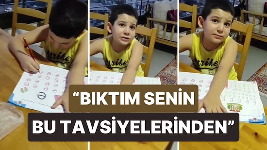 Ödev Yapmaktan Çok Sıkılan Miniğin Annesine İsyanı Güldürdü: "Bıktım Senin Bu Tavsiyelerinden"