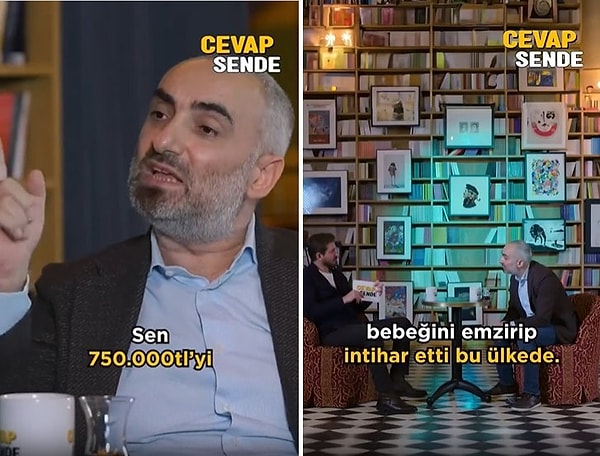 İsmail Saymaz sözlerinin devamında ise, "Çorbasına doğrayacak taze ekmek alamayan insanın yurdunda, çayına banıp da bebeğine yedirecek bisküvi bulamayan annenin vatanında sen kahveye altın tozu döküyorsun, öyle mi? Bunu sana yedirirler. Bunu bu memlekette sana yedirirler" dedi.