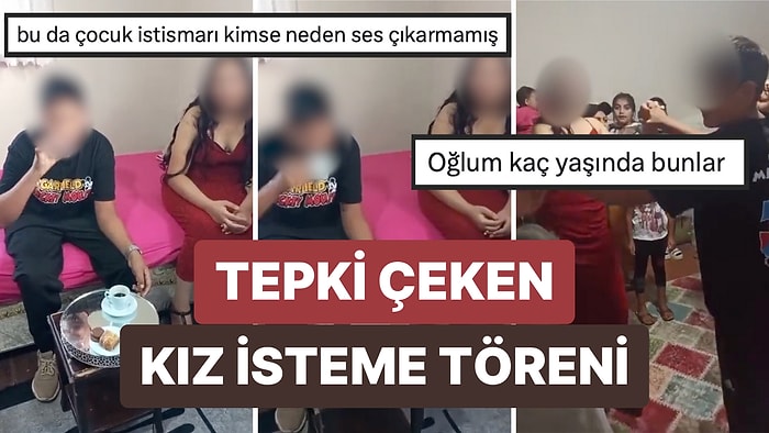 Sosyal Medyada Yayılan Küçük Yaştaki İki Çocuğun Kız İsteme Töreni Tepki Çekti