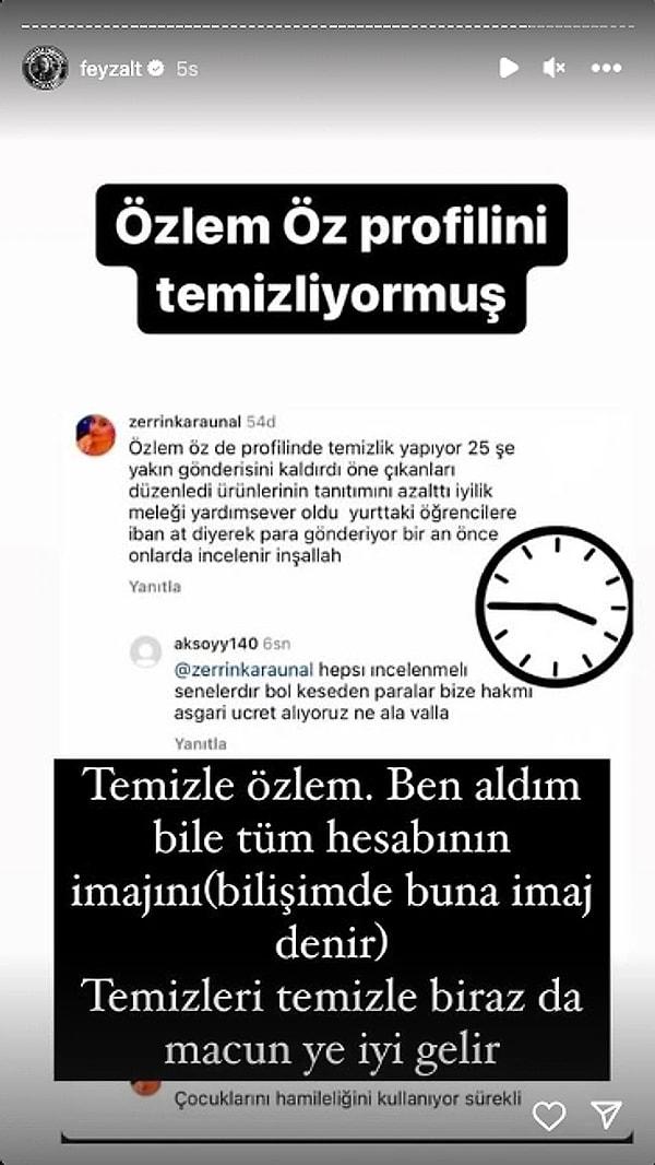 Sosyal medya gözünü Polatlar'dan sonra Özlem-Tayyar Öz çiftine çevirince bir de Özlem Öz'ün profil temizliği yapmaya başladığı öğrenilmişti.