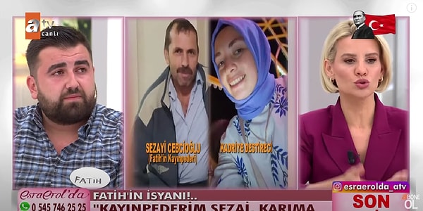 Eşinin amcası, babası ve kardeşini 'aile yıkıcı' olarak suçlayan Fatih Bey iddialarını şu sözlerle sürdürdü: