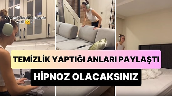 İzlemesi Aşırı Keyifli Şeylerde Bugün: Kulaklığını Takıp Tek Başına Temizlik Yapan Kadın