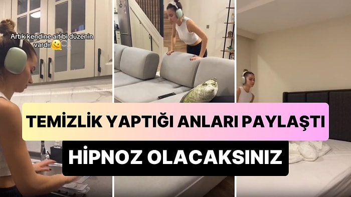 İzlemesi Aşırı Keyifli Şeylerde Bugün: Kulaklığını Takıp Tek Başına Temizlik Yapan Kadın