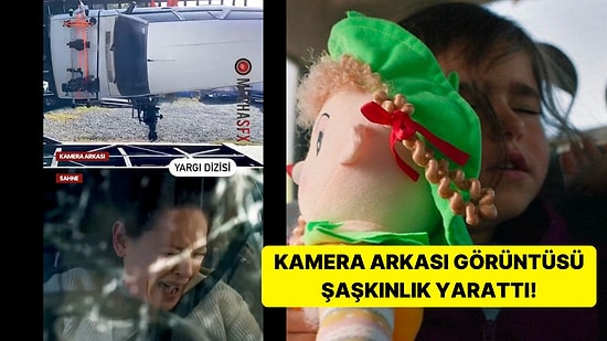 Yargı Dizisinde Mercan ve Filiz'in Kaza Yaptığı Sahnenin Kamera Arkası Görüntüleri Gündem Oldu!