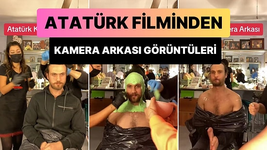 Atatürk Filminin Kamera Arkası: Aras Bulut İynemli'ye Mustafa Kemal Atatürk Makyajı Yapıldığı Anlar Paylaşıldı