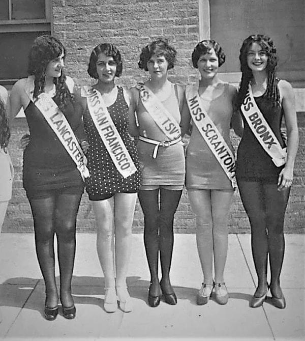 13. Amerika güzellik yarışmasının yarışmacıları. (1925)
