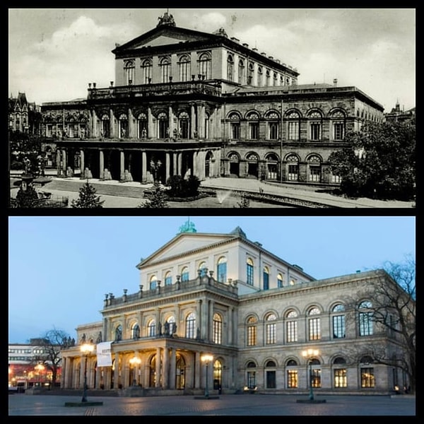 6. Hannover, Almanya'daki opera evi. (1950'ler ve bugün)