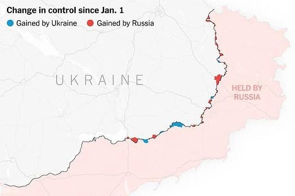 1. Ukrayna Savaşı'nın bu yılki bölgesel kazanımları