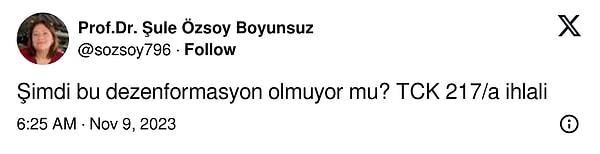 Anayasa Hukuku Profesörü Dr. Şule Özsoy Boyunsuz ise bu şekilde tepki gösterdi;