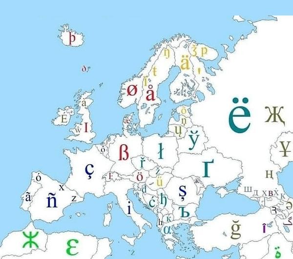 15. Avrupa dilleri tek bir harfle temsil edilirse.