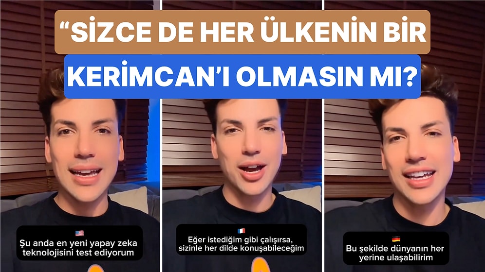 Kerimcan Durmaz Yapay Zeka Teknolojisi Sayesinde Birkaç Farklı Dilde Birden Konuşabildiği Videoyu Paylaştı
