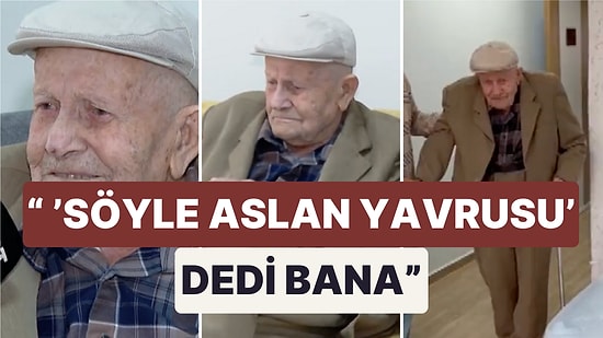 100 Yaşındaki Mehmet Amca Atatürk'le Yaşadığı Anısını Anlatırken Duygulandı:" 'Söyle Aslan Yavrusu' Dedi Bana"