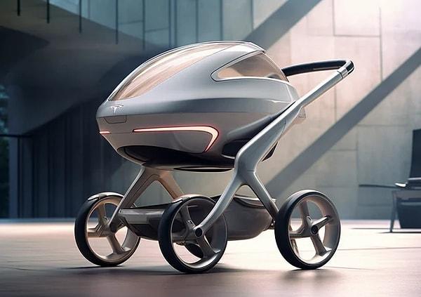 4. Tesla bebek arabası. 😍
