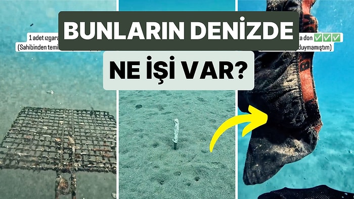 Denize Dalıp Bulduğu Tuhaf Ürünleri Paylaşan Su Altı Fotoğrafçısının Videosunu İzlerken Utanacaksınız