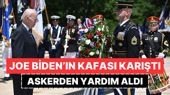 ABD Başkanı Joe Biden'ın Çelenk Bırakma Töreninde Kafası Karıştı