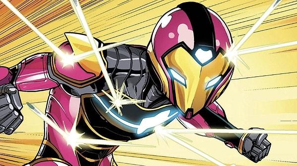 The character Ironheart, known as Riri Williams in the comics, is portrayed as a genius trained by the artificial intelligence created by Stark during his coma.