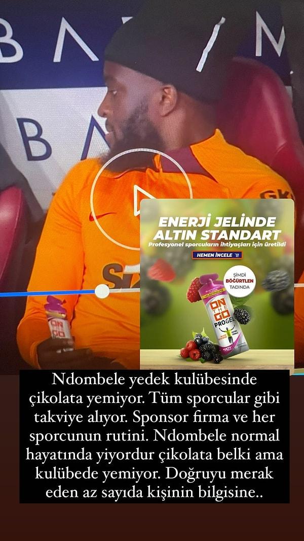 Youtube'da Vole kanalında yorumculuk yapan Serkan Akkoyun, futbolcunun aslında çikolata yediğini değil, takviye besin aldığını duyurdu.