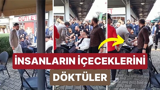 Kocaeli'nde Bir Starbucks Şubesinde Filistin Eylemi Gerçekleştiren Bir Grup İnsanların İçeceklerini Döktü