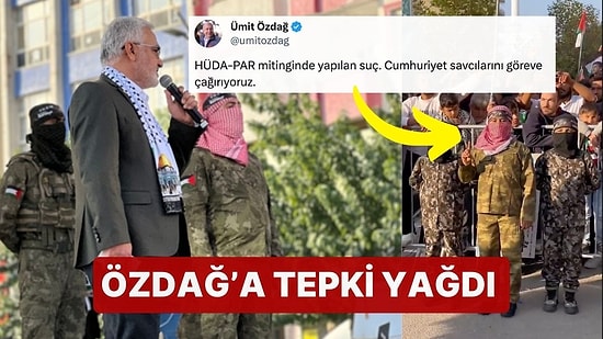 HÜDA PAR'ın Filistin Mitingine Hamas Kıyafeti Giyen Kişiler Damga Vurdu!