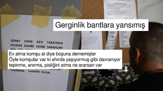 Herkes Çok Gergin! Apartman Girişine Yazdığı Aşırı Tuhaf Notla Komşusunu Tehdit Eden Kişiye Gelen Tepkiler