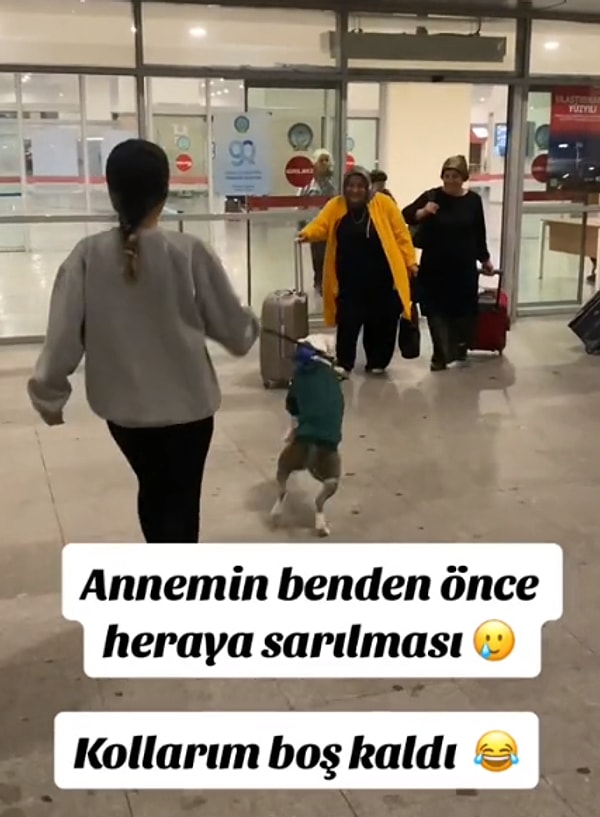 Birbirilerini iki aydır görmeyen ikilinin hasreti kameraya yansırken, Dogo Arjantin cinsi köpeğin sahibine koşarak sarıldığı anlar izleyen herkesi tebessüm ettirdi.