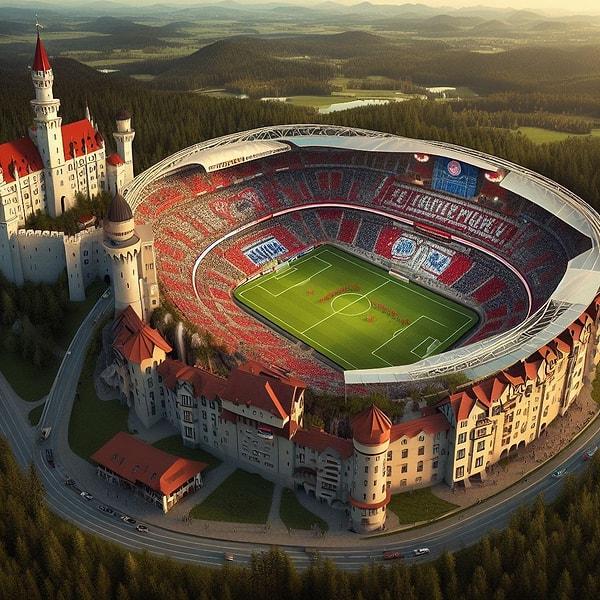 1. Neuschwanstein Şatosu ile Bayern Münih Stadyumu.