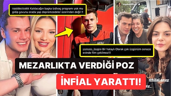 Kısmetse Olur ile Tanınan Tolga'nın Şahsi Meselemiz Filmi İçin Gerçek Mezarlıkta Poz Vermesi Tepki Çekti!