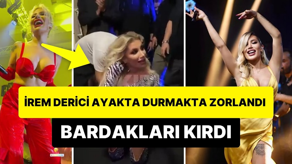 İrem Derici Konser Sonrası Ayakta Durmakta Zorlandı: Dizlerinin Üzerine Çöküp Şampanya Bardaklarını Kırdı