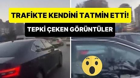 İstanbul'da Trafikte Kendini Tatmin Eden Şoförün Tepki Çeken Görüntüleri: Bisikletli Kadını Takip Etmiş!