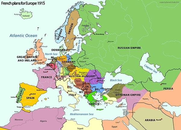 5. Fransa'nın 1. Dünya Savaşı sonrasında Avrupa için planı.