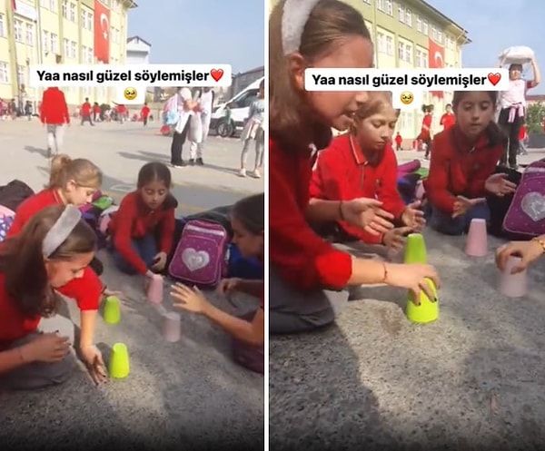 Çocukların ritim tutarak sözü ve müziği Muammer Sun'a ait olan 'Biz Atatürk Gençleriyiz' marşını söyledikleri anlar sosyal medyada viral oldu.