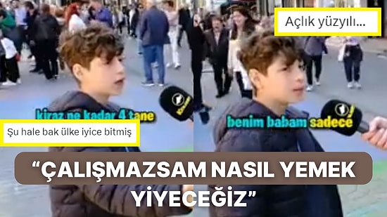 Bakırköy'de Yapılan Bir Röportajda Ülkenin Durumuyla İlgili Konuşan Çocuğun Söyledikleri Gündem Oldu