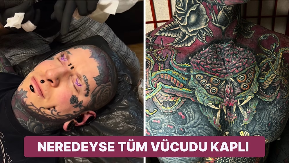 Göz Kapaklarına da Dövme Yaptırdı! Vücudunun Yüzde 96'sı Dövmeyle Kaplı Olan Adamın İlginç Hikayesi