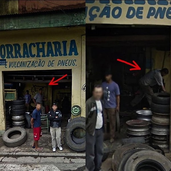 Çünkü 12 yıl önce Google Maps fotoğraflarında Alex Pereira'nın orada çalışırken çekilmiş görüntüsü bulunuyordu.