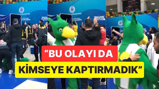 Konyalım Yürü Şarkısında Galibiyeti Kutlayan Maskota Rakip Basketbolcuların Saldırdığı İddia Edildi