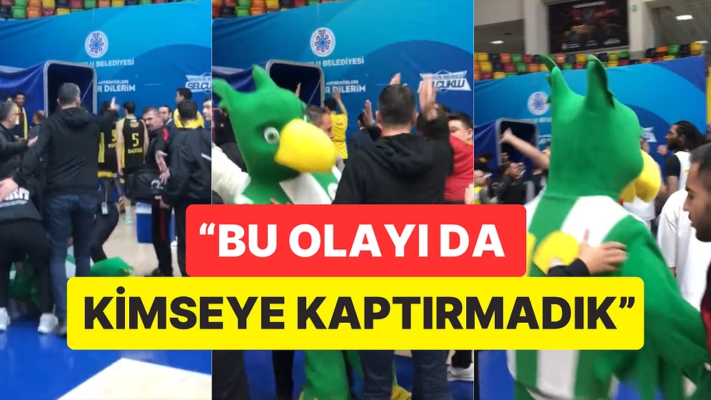 Konyalım Yürü Şarkısında Galibiyeti Kutlayan Maskota Rakip Basketbolcuların Saldırdığı İddia Edildi