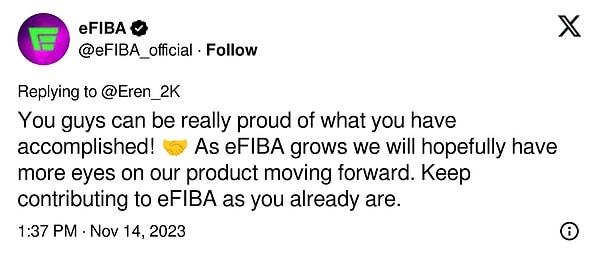 E-FIBA, sporcularımızın mesajına kayıtsız kalmadı.