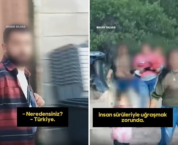 Arazisinin kullanılarak ABD'ye kaçak giriş yapıldığını bildirdiğini belirten Brian Silvas kaydettiği bir görüntüde ise, arazisini kullanarak ABD'ye giriş yapan kişilere 'Nerelisiniz?' diye soruyor.