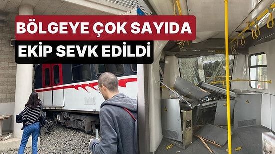 İzmir'de Korkunç Kaza: Seyir Halindeki Metro Raydan Çıkıp Duvara Çarptı