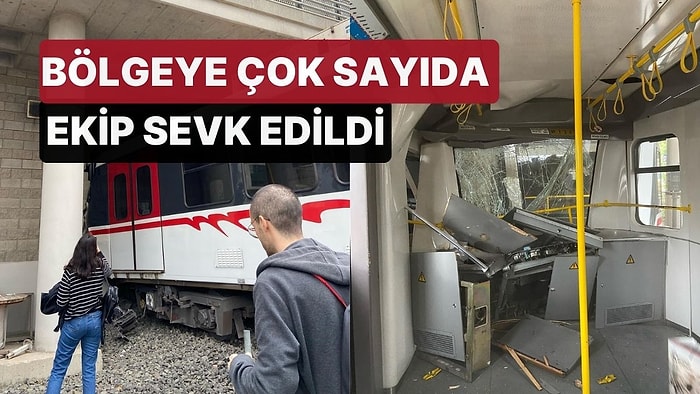 İzmir'de Korkunç Kaza: Seyir Halindeki Metro Raydan Çıkıp Duvara Çarptı