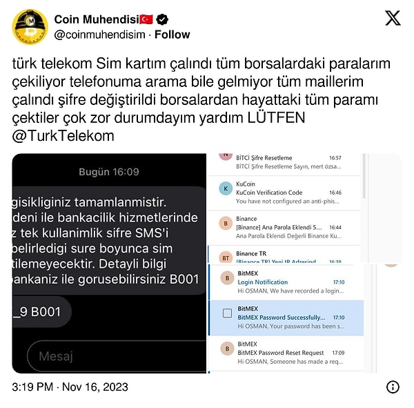 Coin Mühendisi hesabından yapılan paylaşımlar 👇