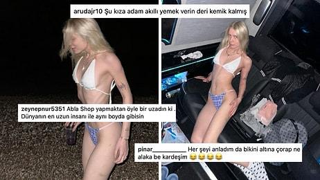 Kasımda Deniz Keyfi Yapan Aleyna Tilki'nin Bikinili Pozları Sosyal Medya Kullanıcılarının Diline Düştü
