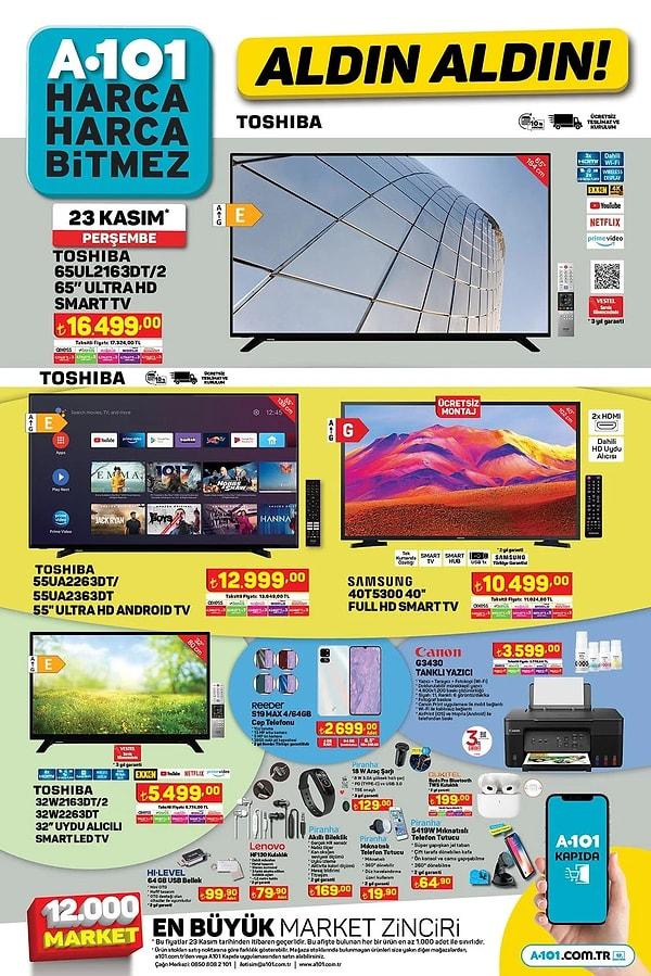Toshiba 65" Ultra HD Smart TV 16.499 TL