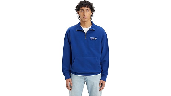 6. Levi's Relaxed Fit Graphic 1/4 Zip Sweatshirt