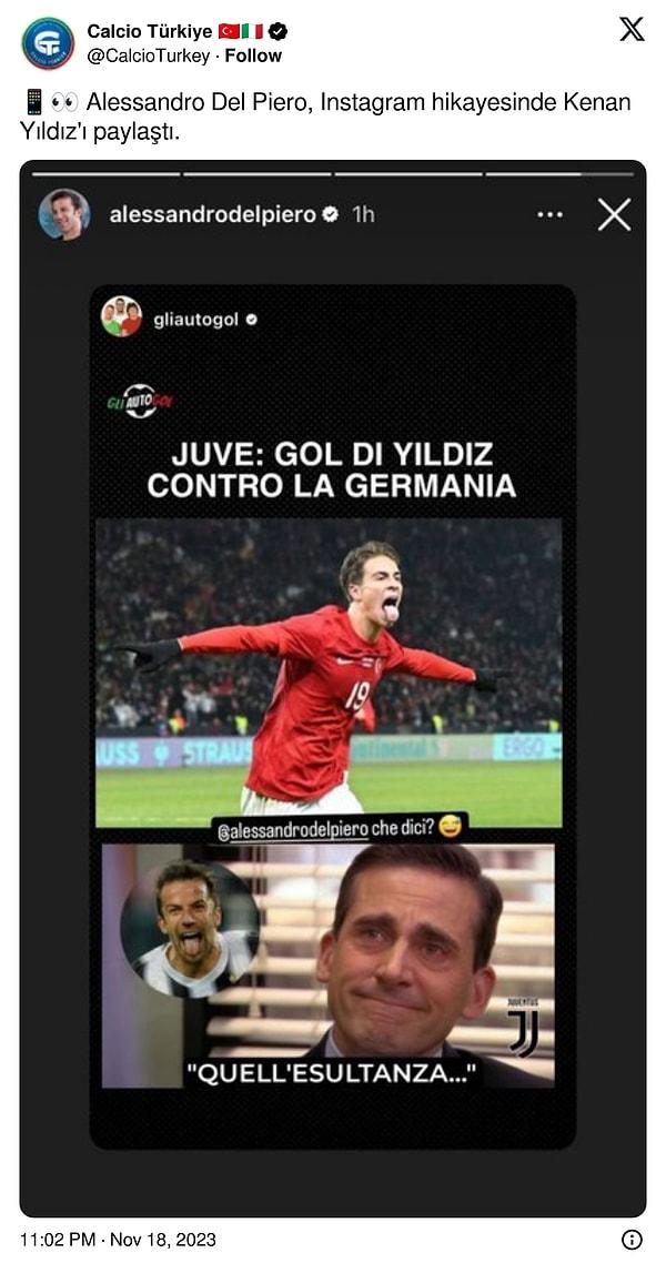 1. Juventus'ta oynayan Kenan Yıldız'ı Instagram hesabından Del Pierro paylaştı. Muazzam motivasyon.