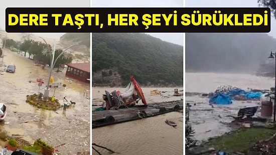 Şile'de Fırtına: Dere Taştı, Yollar Göle Döndü
