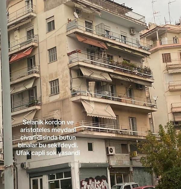 Yunanistan'ı gezerken mimarisini de fotoğraflayan kullanıcı, "Ufak çaplı bir şok yaşandı" notunu düştü.