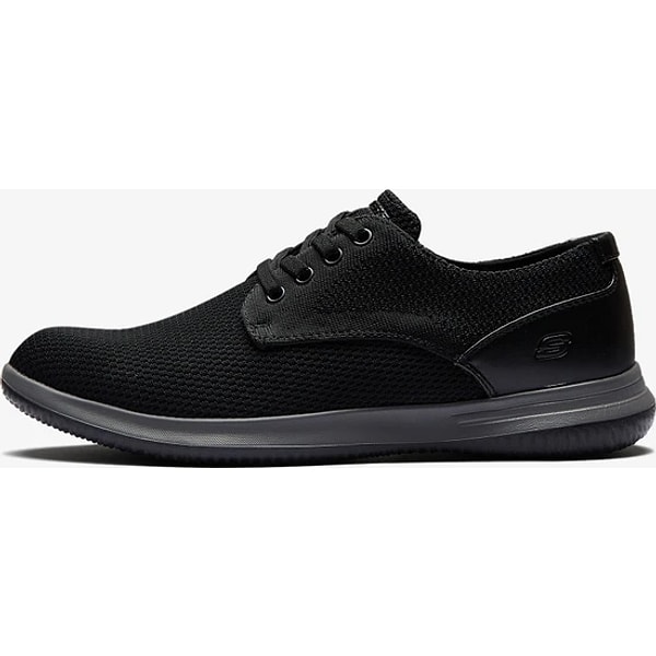 5. Hem işte hem de dışarıda giyebileceği bir ayakkabı arayanlara; Skechers DARLOW - VELOGO Erkek Siyah Günlük Ayakkabı.