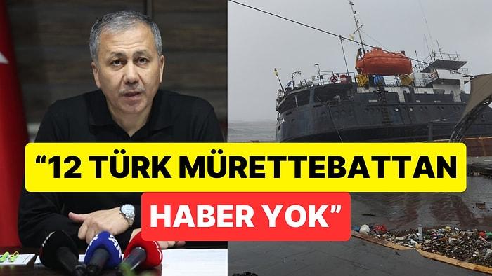 İçişleri Bakanı Ali Yerlikaya Zonguldak'ta Kaybolan Geminin Battığını Açıkladı